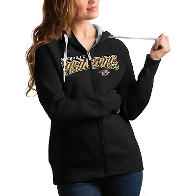 Antigua Nashville Predators Wordmark Victory Full-Zip Hoodie