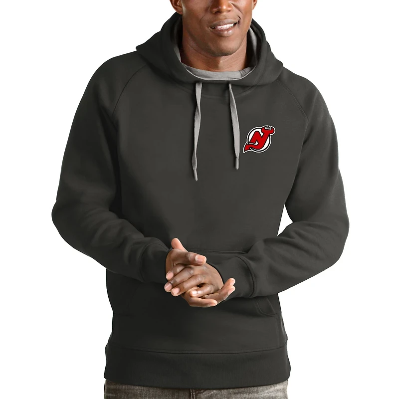 Antigua New Jersey Devils Victory Pullover Hoodie
