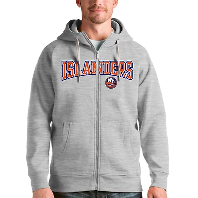 Antigua New York Islanders Wordmark Victory Full-Zip Hoodie