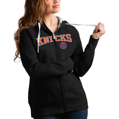 Antigua New York Knicks Team Victory Full-Zip Hoodie