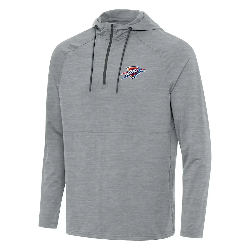 Antigua Oklahoma City Thunder Spikes Raglan Quarter-Zip Hoodie