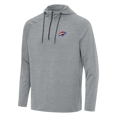 Antigua Oklahoma City Thunder Spikes Raglan Quarter-Zip Hoodie