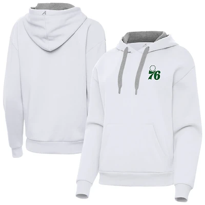 Antigua Philadelphia 76ers St Patrick's Day Victory Pullover Hoodie