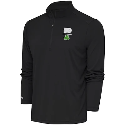 Antigua Philadelphia Flyers Shamrock Tribute Quarter-Zip Pullover Top