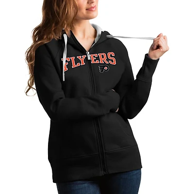 Antigua Philadelphia Flyers Wordmark Victory Full-Zip Hoodie