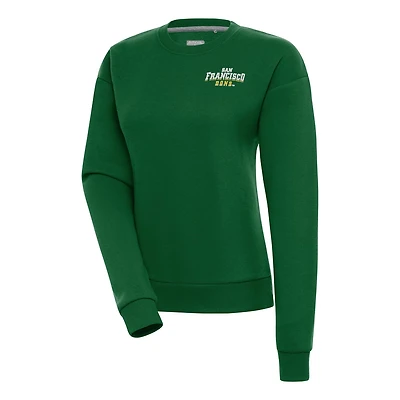 Antigua San Francisco Dons Victory Crewneck Pullover Sweatshirt
