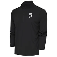 Antigua San Francisco Giants Metallic Tribute Quarter-Zip Top