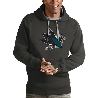 Antigua San Jose Sharks Logo Victory Pullover Hoodie
