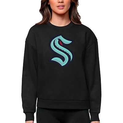Antigua Seattle Kraken Primary Logo Team Victory Crewneck Pullover Sweatshirt