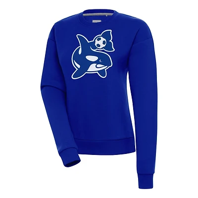 Antigua Seattle Sounders FC Orca Logo Victory Pullover Sweatshirt
