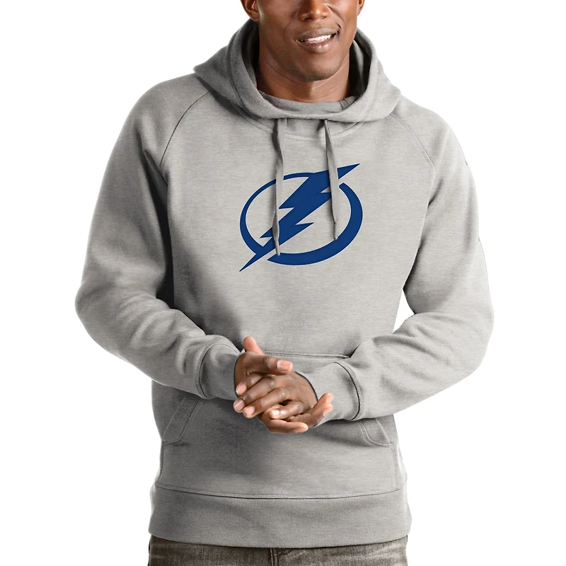 Antigua Tampa Bay Lightning Logo Victory Pullover Hoodie