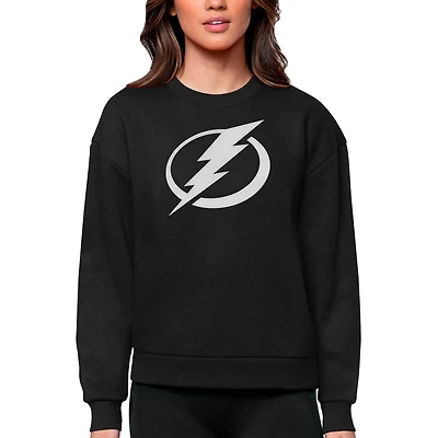 Antigua Tampa Bay Lightning Primary Logo Team Victory Crewneck Pullover Sweatshirt