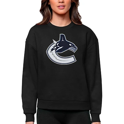 Antigua Vancouver Canucks Primary Logo Team Victory Crewneck Pullover Sweatshirt