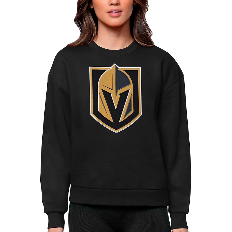 Antigua Vegas Golden Knights Primary Logo Team Victory Crewneck Pullover Sweatshirt