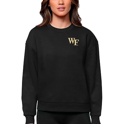 Antigua Wake Forest Demon Deacons Logo Victory Crewneck Pullover Sweatshirt