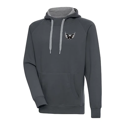 Antigua Washington Capitals Logo Victory Pullover Hoodie