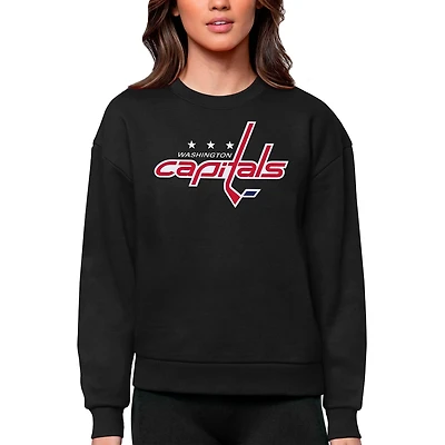 Antigua Washington Capitals Primary Logo Team Victory Crewneck Pullover Sweatshirt