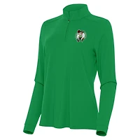 Antigua Women's Boston Celtics Intent 1/4-Zip Top