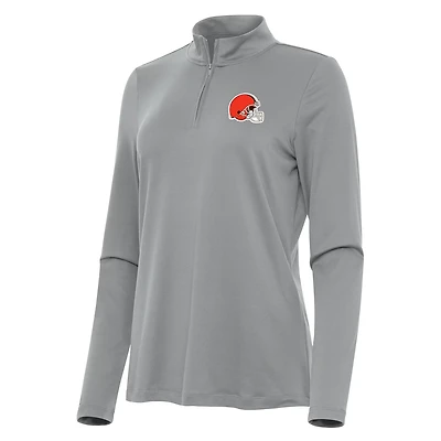 Antigua Women's Cleveland Browns Reprocess 1/4-Zip Pullover