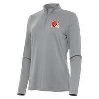 Antigua Women's Cleveland Browns Reprocess 1/4-Zip Pullover