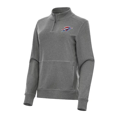 Antigua Women's Oklahoma City Thunder Crush Quarter-Zip Fleece Sweatshirt