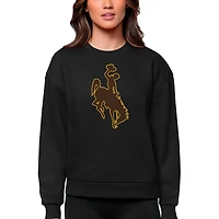 Antigua Wyoming Cowboys Victory Crewneck Pullover Sweatshirt