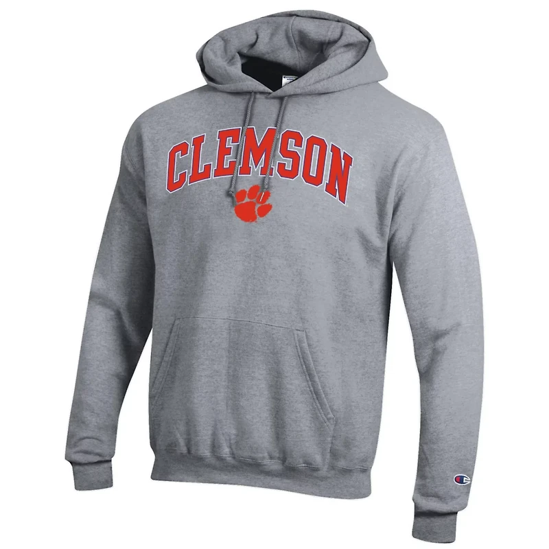 Champion Clemson Tigers Arched Logo Fleece Pullover Hoodie