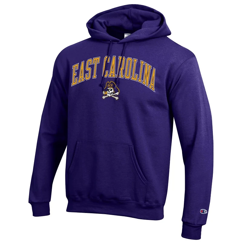 Champion ECU Pirates Arch Over Logo Pullover Hoodie