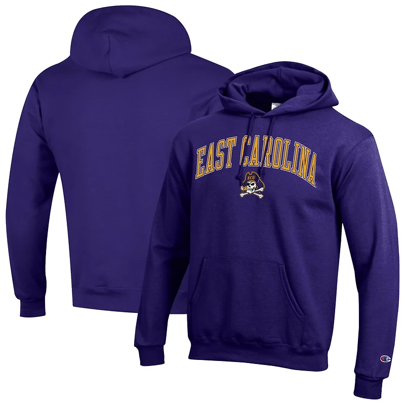 Champion ECU Pirates Arch Over Logo Pullover Hoodie