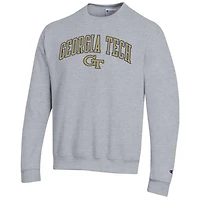 Champion Georgia Tech Jackets Arch Over Logo Pullover Sweatshirt