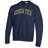 Champion Georgia Tech Yellow Jackets Basic Arch Fleece Pullover Sweatshirt