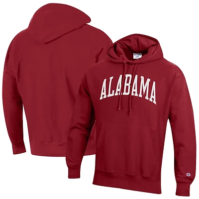 Champion Heathered Gray Alabama Crimson Tide Team Arch Reverse Weave Pullover Hoodie