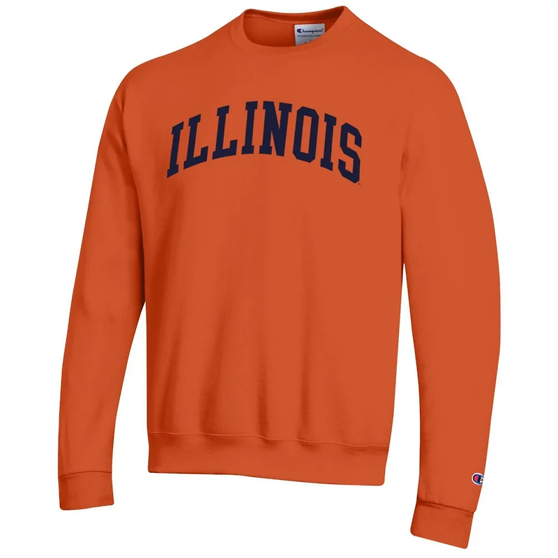 Champion Illinois Fighting Illini Basic Arch Fleece Pullover Sweatshirt