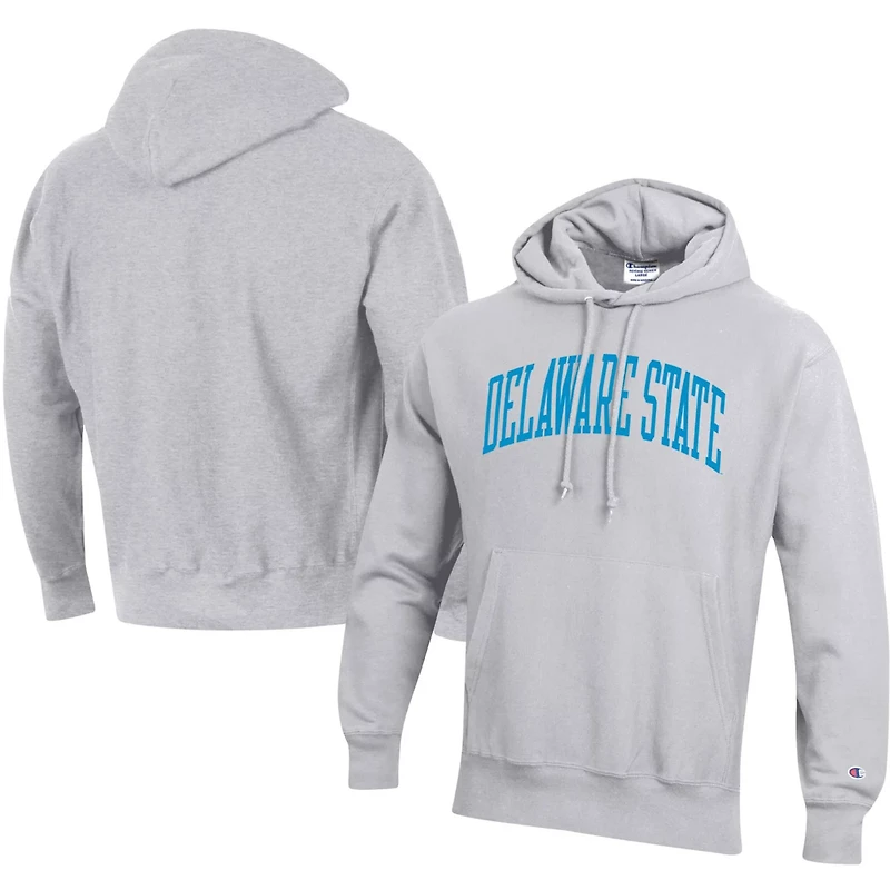 Champion Light Delaware State Hornets Tall Arch Pullover Hoodie