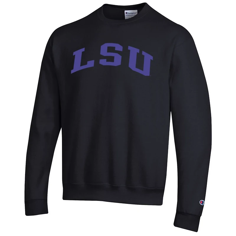 Champion LSU Tigers Basic Arch Fleece Pullover Sweatshirt