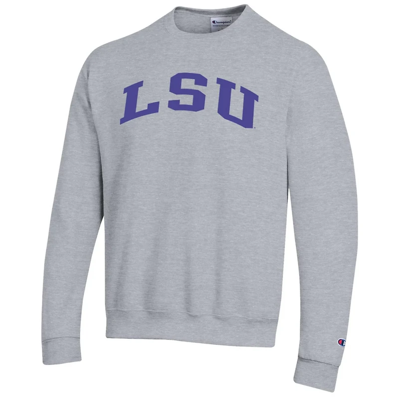 Champion LSU Tigers Basic Arch Fleece Pullover Sweatshirt