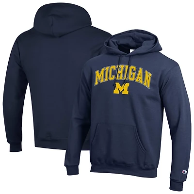 Champion Michigan Wolverines Arched Logo Fleece Pullover Hoodie