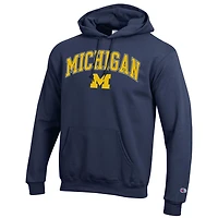 Champion Michigan Wolverines Arched Logo Fleece Pullover Hoodie