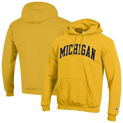 Champion Michigan Wolverines Basic Arch Fleece Pullover Hoodie