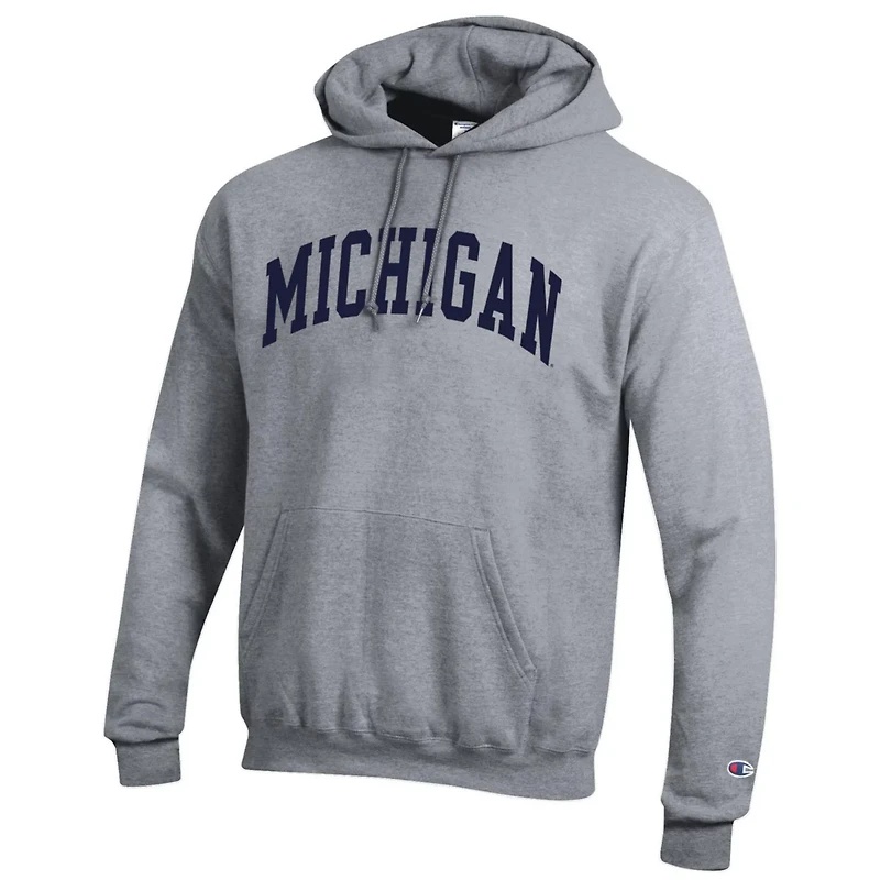 Champion Michigan Wolverines Basic Arch Fleece Pullover Hoodie
