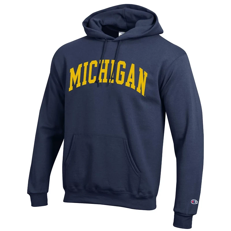 Champion Michigan Wolverines Basic Arch Fleece Pullover Hoodie