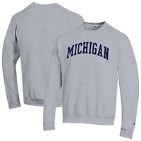 Champion Michigan Wolverines Basic Arch Fleece Pullover Sweatshirt