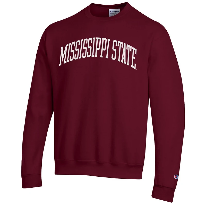 Champion Mississippi State Bulldogs Basic Arch Fleece Pullover Sweatshirt