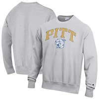 Champion Pitt Panthers Distressed Arch Over Logo Reverse Weave Crew Neck Sweatshirt