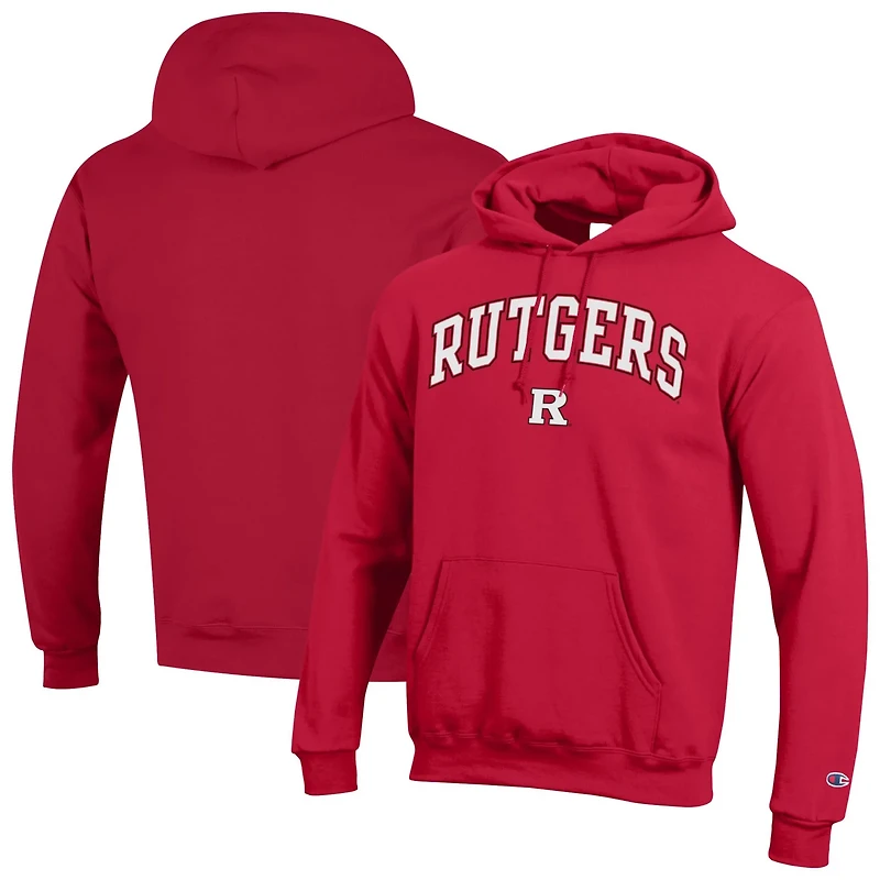Champion Rutgers Knights Arched Logo Fleece Pullover Hoodie