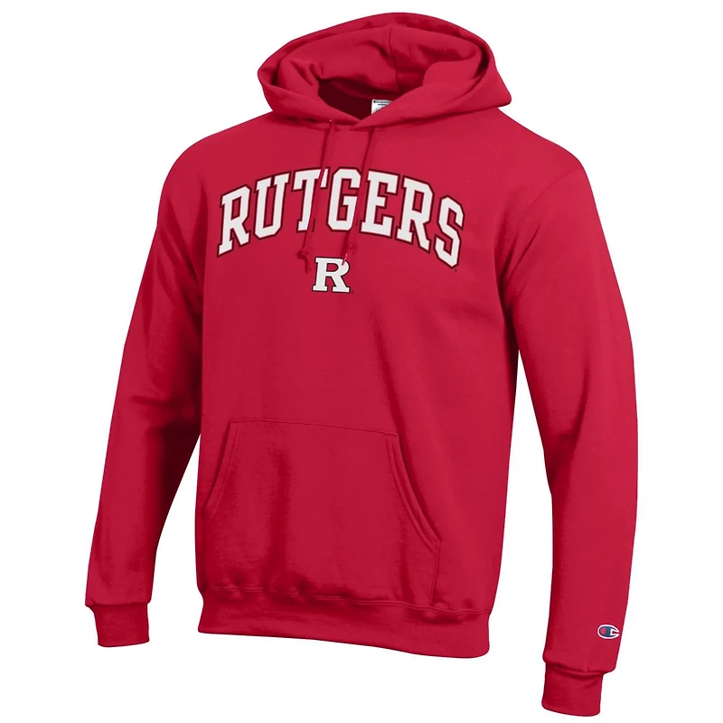 Champion Rutgers Knights Arched Logo Fleece Pullover Hoodie