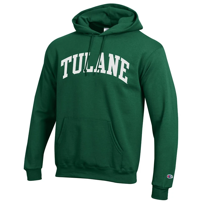 Champion Tulane Wave Basic Arch Fleece Pullover Hoodie