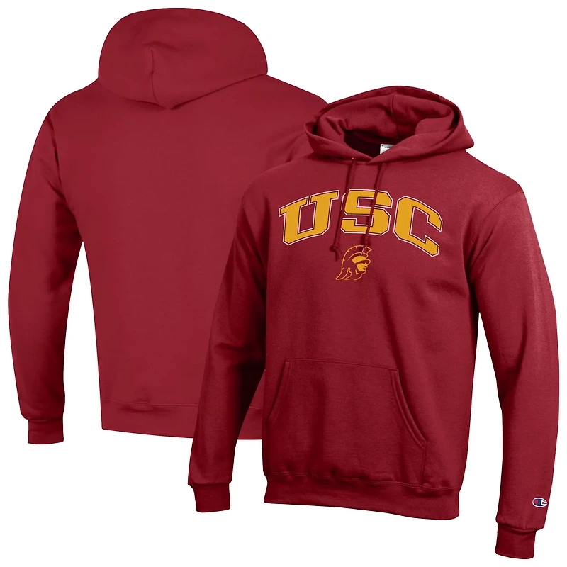 Champion USC Trojans Arched Logo Fleece Pullover Hoodie