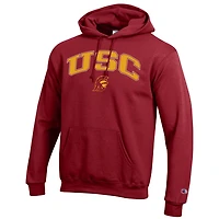 Champion USC Trojans Arched Logo Fleece Pullover Hoodie