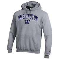Champion Washington Huskies Arched Logo Fleece Pullover Hoodie